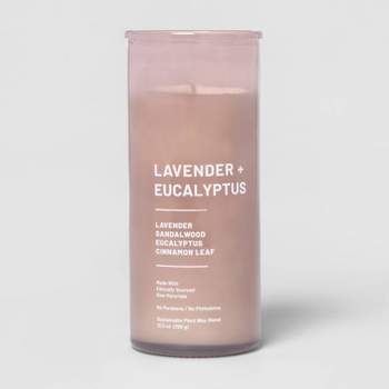 Tinted Glass Lavender + Eucalyptus Jar Candle Light Pink - Threshold™