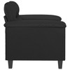 vidaXL Black Sofa Chair - Faux Leather Lounge Recliner for Living Room, Indoor Seating with Comfortable Cushions and Metal Frame - 3 of 4