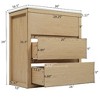 NicBex Modern 30" Freestanding Vanity Cabinets, Natural Wood Grain Bathroom Vanity with Ceramic Sink & 2 Full-Extension Drawers - 3 of 4