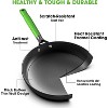 imarku Cast iron honeycomb non stick frying pan 12 inch green electric wood handle with pot cover - 4 of 4