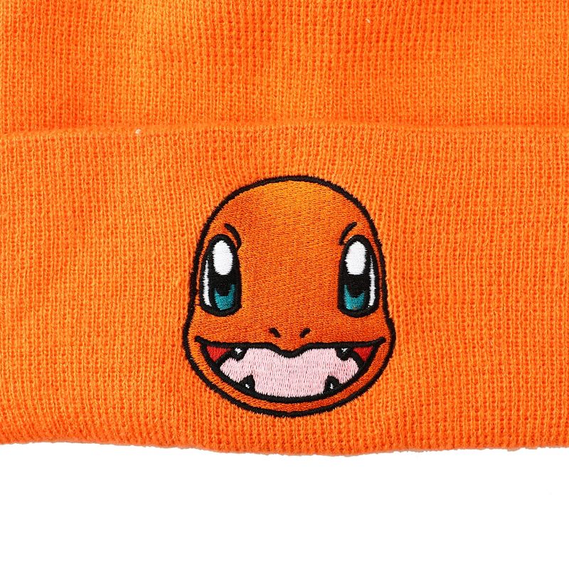 Pokemon Charmander Face Orange Cuff Beanie, 2 of 4
