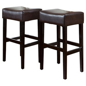 Leather backless counter stool sales