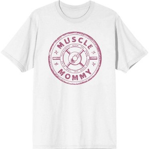 Muscle Mommy Weight Plate Adult Crew Neck Short Sleeve Tee - 1 of 2