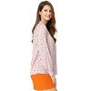 INSPIRE CHIC Women's Vintage Notched Lapel Long Sleeve Printed Button Down Tops - 4 of 4