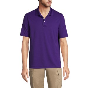 Lands' End Men's Short Sleeve Solid Active Polo Shirt - 1 of 2