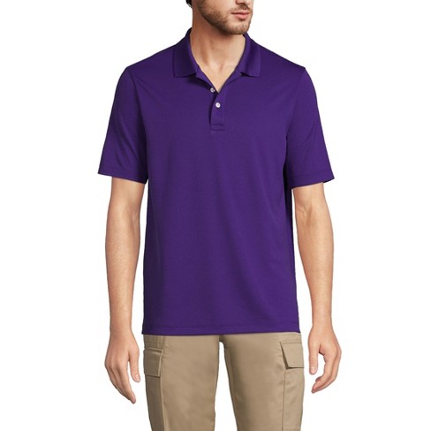 Lands' End Men's Short Sleeve Solid Active Polo Shirt - Small - Deep ...