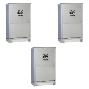 Little Giant CH50 Indoor and Outdoor Dry Food Automatic Heavy Gauge Steel Dog Feeder Chow Hound with 50 Pound Capacity (3 Pack) - 1 of 3