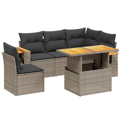 vidaXL Garden Sofa Set - Gray