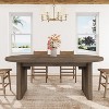 70.8"Oval Dining Table for 6-8, Long Large Kitchen Table with Thick Sturdy Wooden Base, Farmhouse Dining Room Table for Kitchen, Living Room,Office - 3 of 4