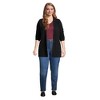 Lands' End Women's Fine Gauge Cotton Button Front Blazer Sweater - 4 of 4