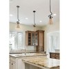 Toltec Lighting Capri 1 - Light Pendant in  Dark Granite with 5.5" Fluted Italian Ice Shade - 3 of 3