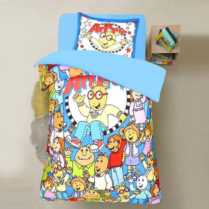 Original Arthur Ultra Soft Comforter/Sham Set for Boys, Girls, Baby, Kids, Toddler, Teen-Say Hey Theme Printed-Cotton Kids Bedding - Twin Size, 5 of 7