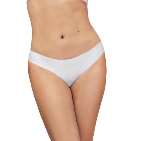 Leonisa No Ride-Up Seamless Thong Panty - White M