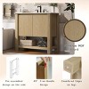 Bathroom Vanity With Ceramic Sink,Bathroom Storage Cabinet With 45 Degrees Free-Handle,Soft-Closing Doors And Open Shelf At The Bottom -Maison Boucle - 3 of 4