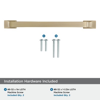 Golden Champagne 5-1/16" Modern Cabinet Bar Pull
