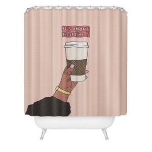 Deny Designs Cortney Herron Coffee Time Shower Curtain Brown - 1 of 3