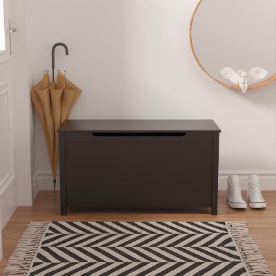 Wooden Toy Storage Chest with Safety Hinge, Kids' Storage Bench for Bedroom, Playroom, Living Room, Toddlers' Toy Organizer Box, 31.5"x13"x16.7"