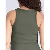 Women's Crew Neck Racerback Cropped Maternity Tank | Motherhood Maternity - 2 of 4