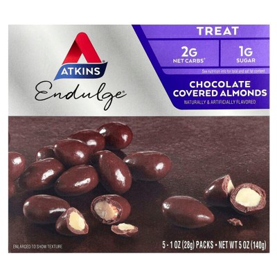 Atkins, Endulge, Chocolate Covered Almonds, 5 Packs, 1 oz