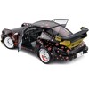 2021 RWB Aoki Matt Black with Cherry Blossom Graphics "Rauh WeltBegriff" 1/18 Diecast Model Car by Solido - 4 of 4