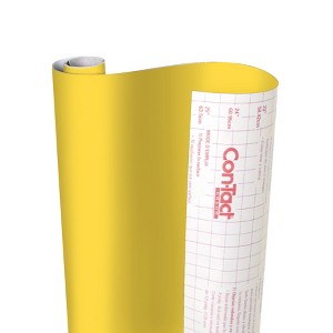 Con-Tact® Brand Creative Covering™ Adhesive Covering, Yellow, 18" x 16 ft - 1 of 3