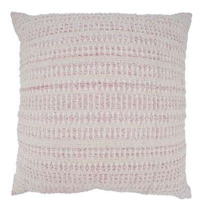 Saro Lifestyle Woven Line Throw Pillow With Down Filling