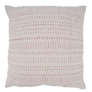 Saro Lifestyle Woven Line Throw Pillow With Down Filling - 1 of 3