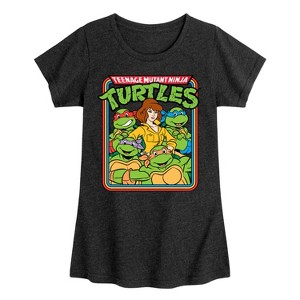 Girls' - Teenage Mutant Ninja Turtles - Retro Group April Fitted Short Sleeve Graphic T-Shirt - 1 of 4