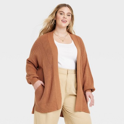 Thread & Supply Women's Open Front Soft Plush Long Cardigan W