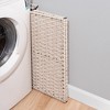Kumasinova Laundry Hamper with Lid,100/160 L PE Rattan Laundry Basket with Optional Wheels & Removable Liner for Bathroom,Foldable Design - 2 of 4