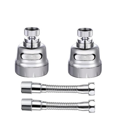 Attop ​​2-Piece 360° Rotating Faucet & Shower Head Set, Splash-Proof Water-Saving Aerator Nozzle for Kitchen Sink Accessories