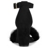 Allegra K Women's Faux Fur Buckle Closure Ankle Strap Block Heels Sandals - 4 of 4