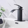 OUTSUPPLY Waterfall Spout Bathroom Faucet,Single Handle Bathroom Vanity Sink Faucet - 2 of 4