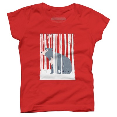 Girl's Design By Humans Winter in the forest By LiartesStudio T-Shirt