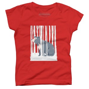 Girl's Design By Humans Winter in the forest By LiartesStudio T-Shirt - 1 of 4