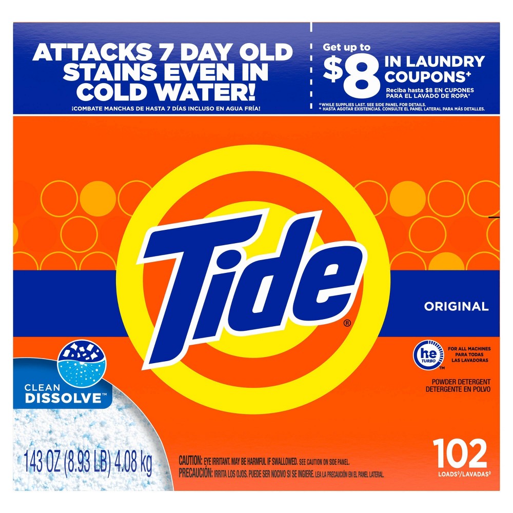 UPC 037000850069 product image for Tide Turbo High Efficiency Powder Laundry Detergent - Original - 143oz | upcitemdb.com