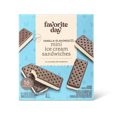 Mini Ice Cream Sandwiches - 16pk/36 fl oz - Favorite Day™