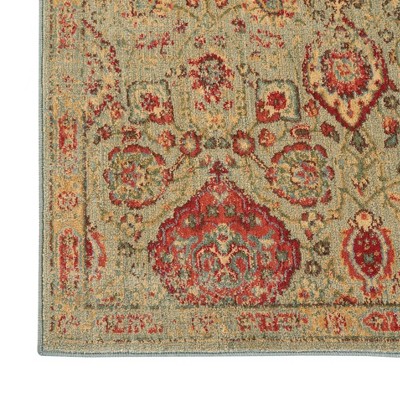 Somerset Vintage Bohemian Light Green 7'9" x 10'10" Area Rug