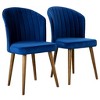 NicBex Mid Century Upholstered  Dining Chairs Set of 2 with Scallop Shaped Back,Stylish Accent Chairs for Dining Room,Living Room - 3 of 4