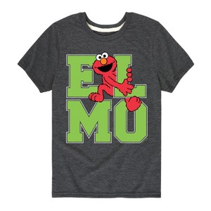 Boys' - Sesame Street - Elmo Collegiate Short Sleeve Graphic T-Shirt - 1 of 4