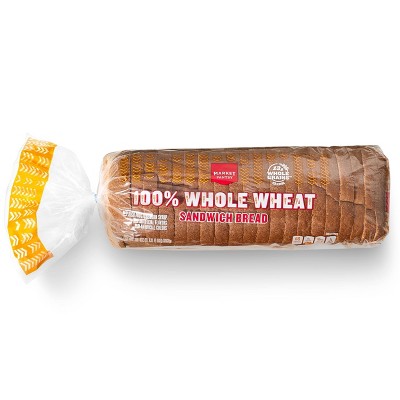 100% Whole Wheat Bread - 20oz - Market Pantry™