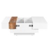 Modern Coffee Table, 31.4'' Square Modern Style Coffee Table With Extendable Sliding Top, Retro End Table For Home, Office, Living Room, Waiting Room - 2 of 4
