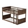 YOOCOZZ Twin over Twin Rubber Wood Bunk Bed with Panelled Headboard,Footboard and Built-in Ladder - 2 of 4