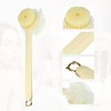 Unique Bargains Double-sided Long Handle with Bath Flower Bath Brush 14.96"x3.94"x2.76" 1 Pc - 3 of 4