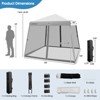 Costway 10x10Ft Patio Outdoor Instant Pop-up Canopy Slant Leg Mesh Tent Folding White/Blue/Grey - 3 of 4