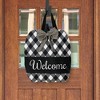 Briarwood Lane Door Hanger 18x12 Checkered Pumpkin Burlap Fall For Fall Door Hanger - 2 of 2