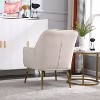 KTMBDW Modern Accent Chair with High Back and Mental Legs for Living Room, Bedroom - 4 of 4