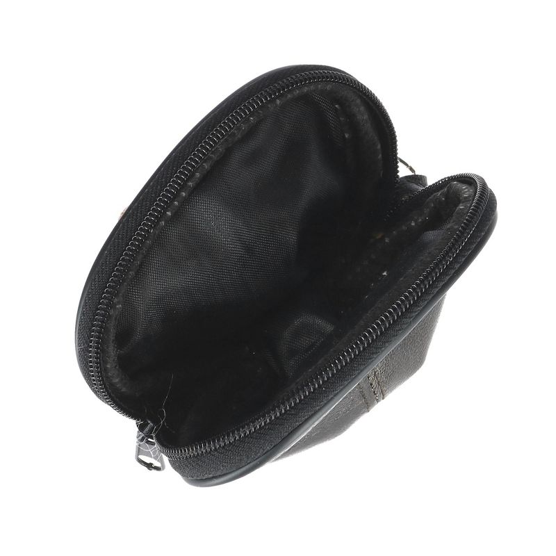 CTM Leather Compact Zipper Coin Pouch Wallet, 3 of 4