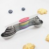 Modern Design Magnetic Measuring Spoons MULTI-COLOR Set of 8 Stainless Steel Dual Sided Stackable Nesting TSP and TBS - 3 of 4