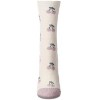 Memoi Women's "Cherries" Non-Skid Lavender Infused Crew-Length Cozy Spa Sock Ivory 9-11 - 2 of 4